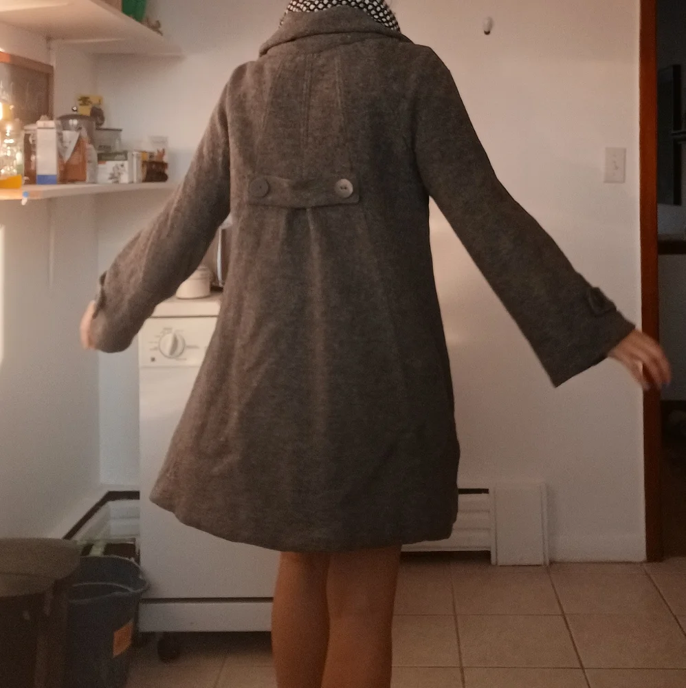 ⚡️SALE⚡️H&M Gray Wool Coat - Picture 9 of 11